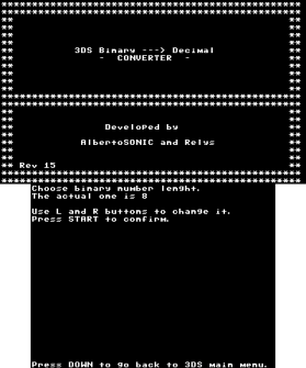 3DS Binary Decimal Converter