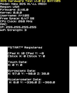 3DS Hardware Test