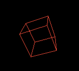 3D wireframe cube