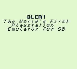 Blem! : Playstation Emulator for the GB