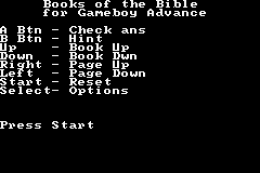 Books of the Bible for Gameboy Advance