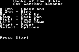 Books of the Bible for Gameboy Advance