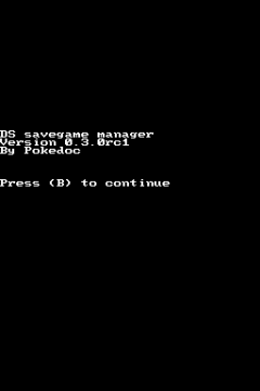 DS Savegame Manager