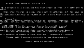 Flash0/1 Free Space Calculator