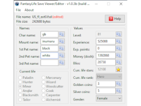 Fantasy Life Save Viewer/Editor