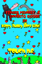 Finger Monkey and Inverto Goose in Happy Bunny Love Land Kung-Fu Fetus #GBA/DS Game