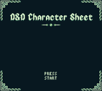 Game Boy D&amp;D Character Sheet crraiig #Tool