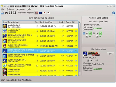 GCN MemCard Recover