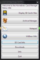 Homebrew Card Manager