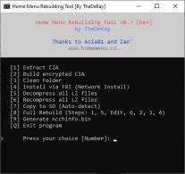 Home Menu Rebuilding Tool (HMRT)