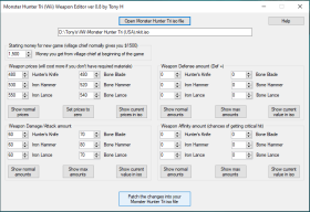 Monster Hunter Tri Weapon Editor