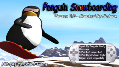 Penguin Snowboarding