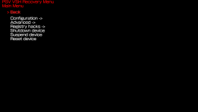 PSV VSH Recovery Menu