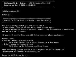 RiiConnect24 Mail Patcher