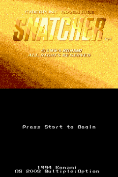 Snatcher Pilot DS