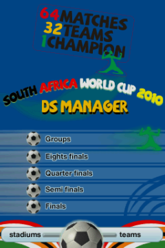 South Africa World Cup 2010 DS Manager