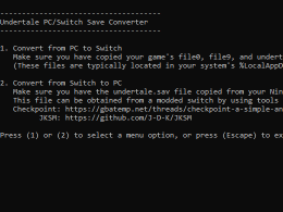 Undertale Save Game Converter