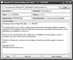Wii Meta XML Editor