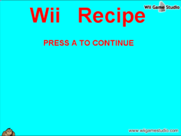 WiiRecipe